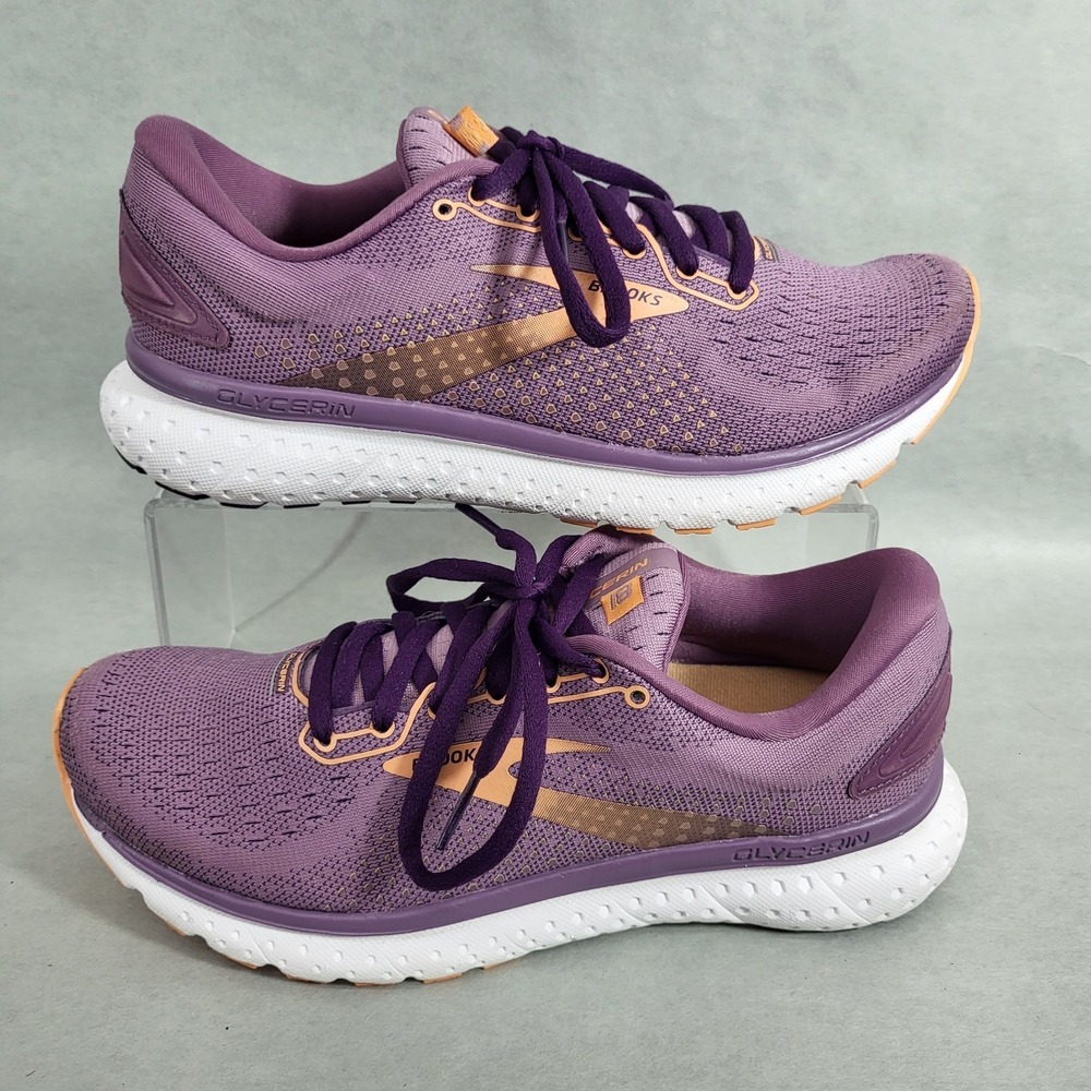 Brooks Womens Sz 7 B Glycerin 18 Purple Running Shoes Sneakers 1203171B590